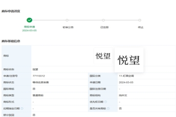 華為技術(shù)有限公司申請注冊“悅望”商標