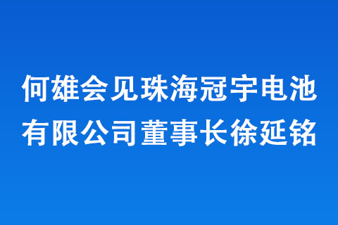 何雄會(huì)見珠海冠宇電池有限公司董事長(zhǎng)徐延銘