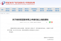 6月28日起！商標駁回復審網(wǎng)上申請功能正式上線